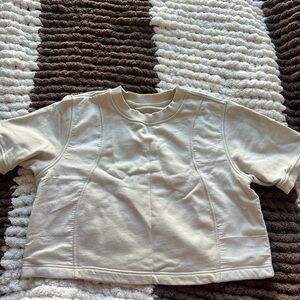 Lululemon cropped French terry shirt